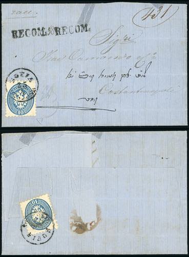 LEVANTE 1867 - 10 soldi azzurro, ... 