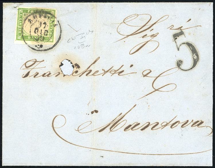 1859 - 5 cent. verde giallo ... 