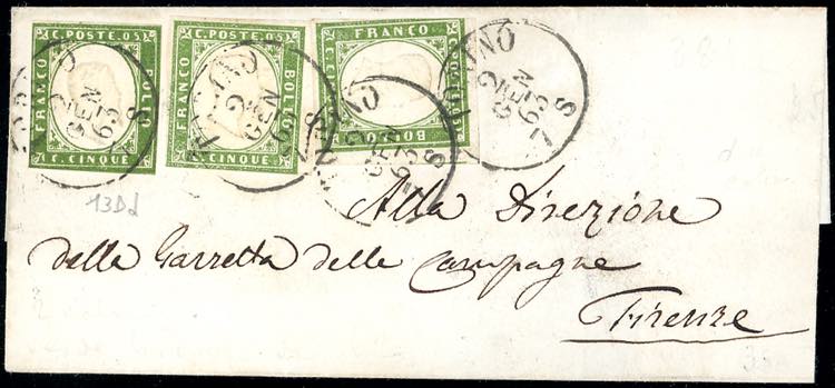 1863 - 5 cent. verde bronzo ... 