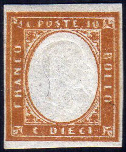 1862 - 10 cent. arancio rossastro ... 