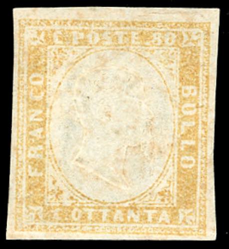 1859 - 80 cent. giallo ocra ... 