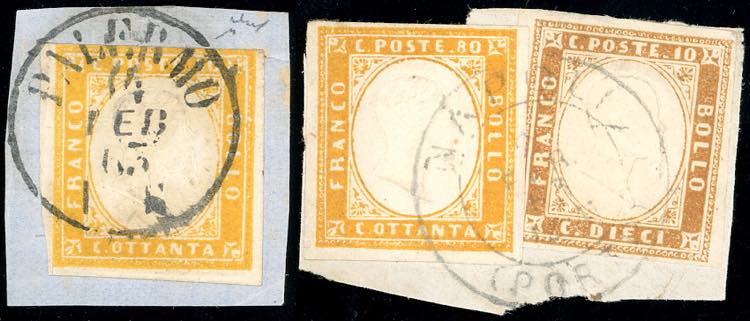 1861 - 80 cent. giallo arancio ... 