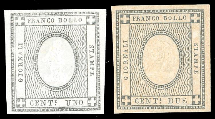 1861 - 1 e 2 cent. per stampati ... 