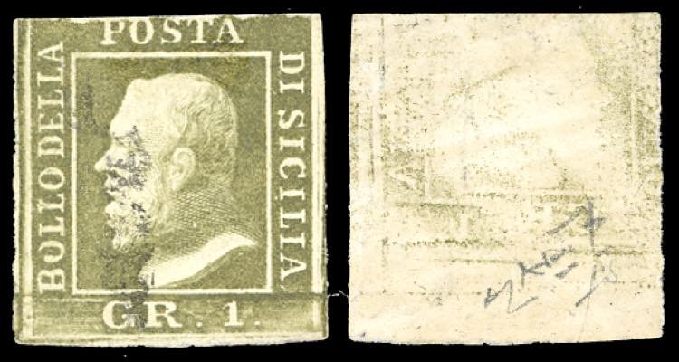 1859 - 1 grano verde oliva chiaro, ... 