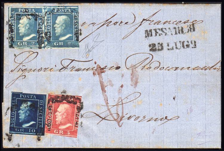 1859 - 5 grana rosa carminio, I ... 