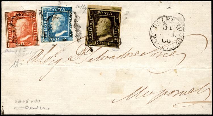 1860 - 5 grana vermiglio chiaro, I ... 