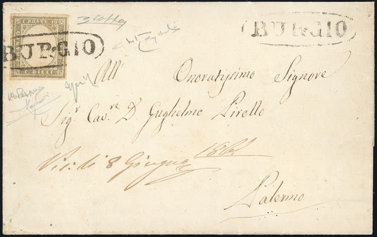 BURGIO, ovale senza fregi, punti ... 