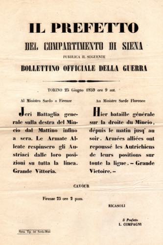 1859 - Manifesto a stampa del ... 