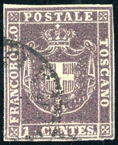 1860 - 1 cent. violetto scuro ... 