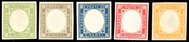 1861 - Non emessi, serie completa ... 