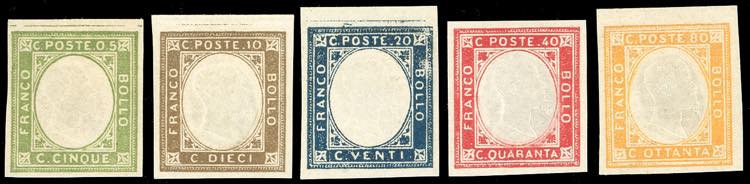 1861 - Non emessi, serie completa ... 