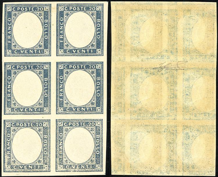 1861 - 20 cent. indaco, non emesso ... 