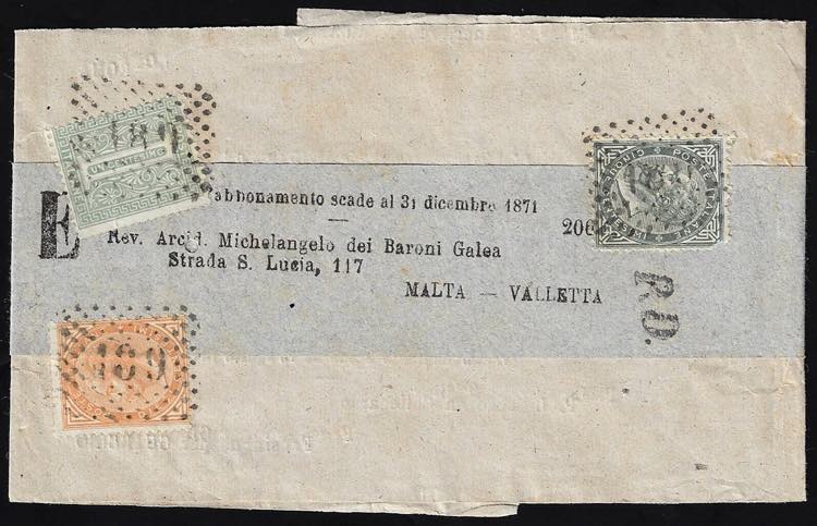 1871 - 1 cent., 5 cent., angolo ... 