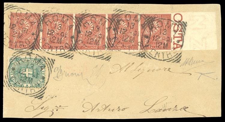 1891 - 2 cent. De La Rue, tiratura ... 