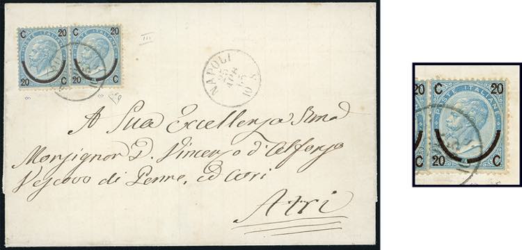 1865 - 20 cent. su 15 cent. Ferro ... 