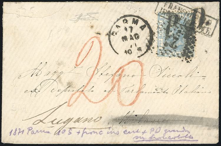 1867 - 20 cent. celeste chiaro, ... 