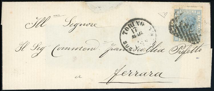 1867 - 20 cent. azzurro chiaro, ... 