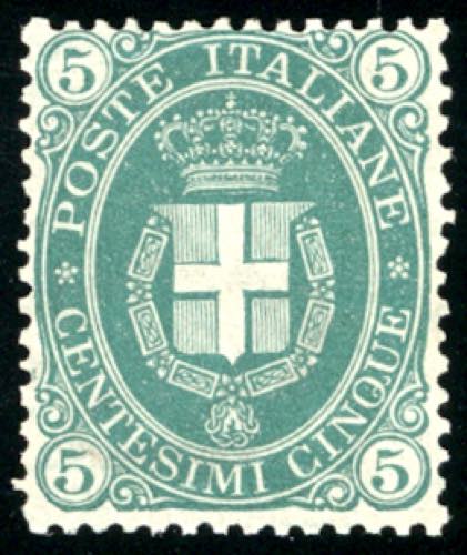 1889 - 5 cent. Stemma, fondo pieno ... 