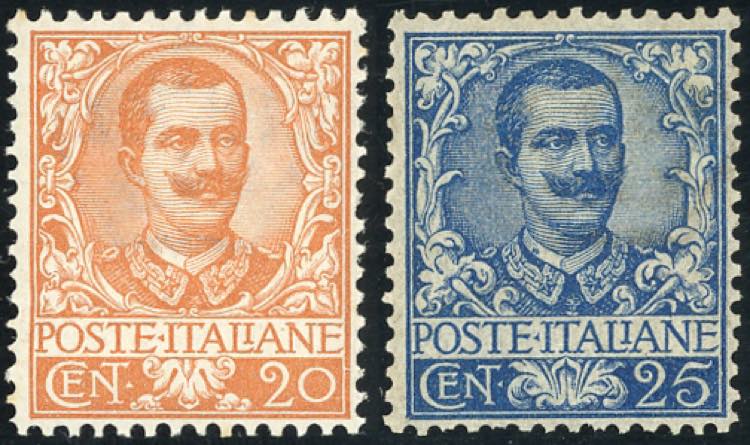 1901 - 20 e 25 cent. Floreale ... 