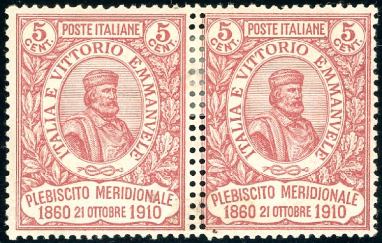 1910 - 5 + 5 cent. Garibaldi, ... 