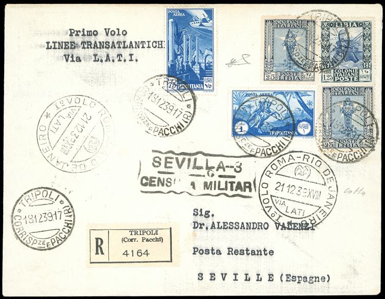 POSTA AEREA 1939 - 25 cent., due ... 