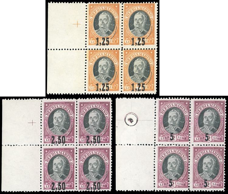 1927 - Onofri soprastampati, serie ... 