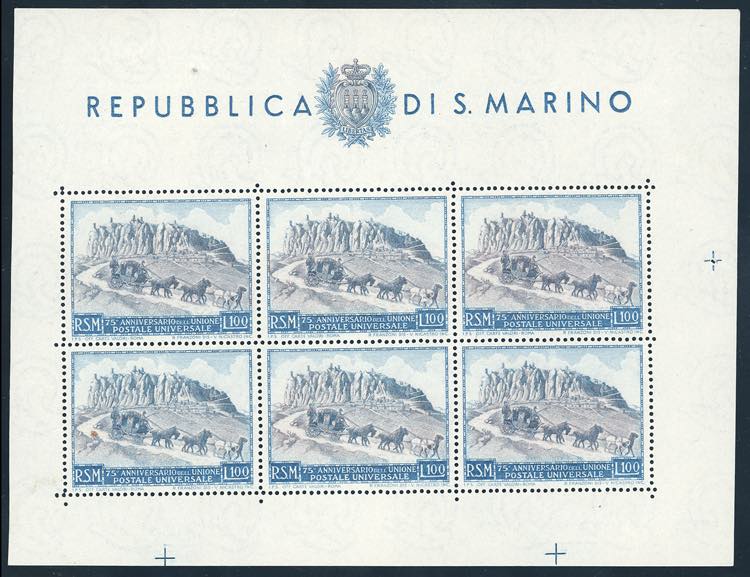 1949 - 100 lire UPU, foglietto ... 