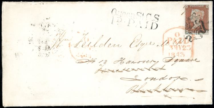 1843 - GREAT BRITAIN - Redirected ... 