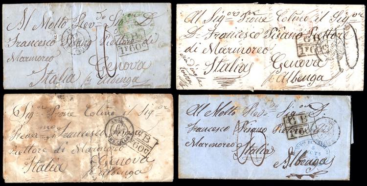 SARDEGNA-INCOMING MAIL 1857/1859 - ... 