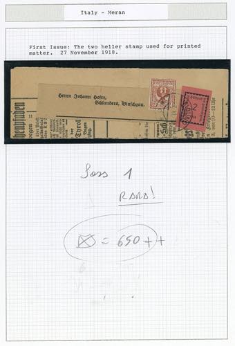 TERRE REDENTE MERANO 1918 - ... 