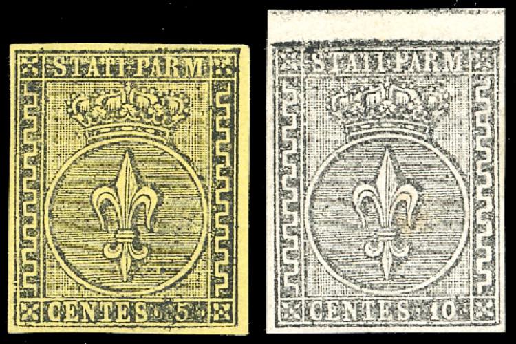 1852 - 5 e 10 cent. prima ... 