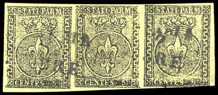 1852 - 5 cent. giallo chiaro ... 
