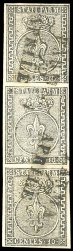 1852 - 10 cent. bianco (2), ... 