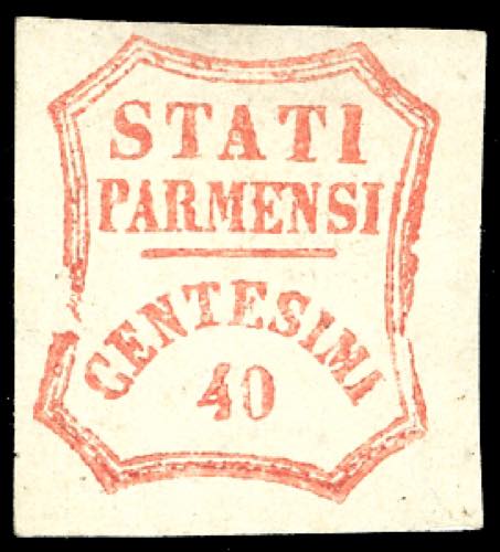1859 - 40 cent. vermiglio (17), ... 