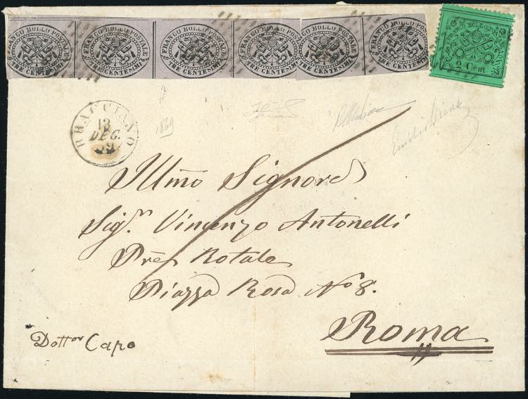 1869 - 3 cent. grigio rosa, ... 