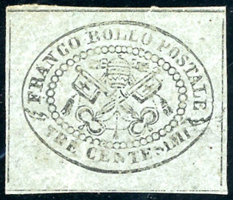 1867 - 3 cent. grigio (15), gomma ... 