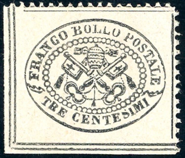 1868 - 3 cent. grigio rosa (23), ... 