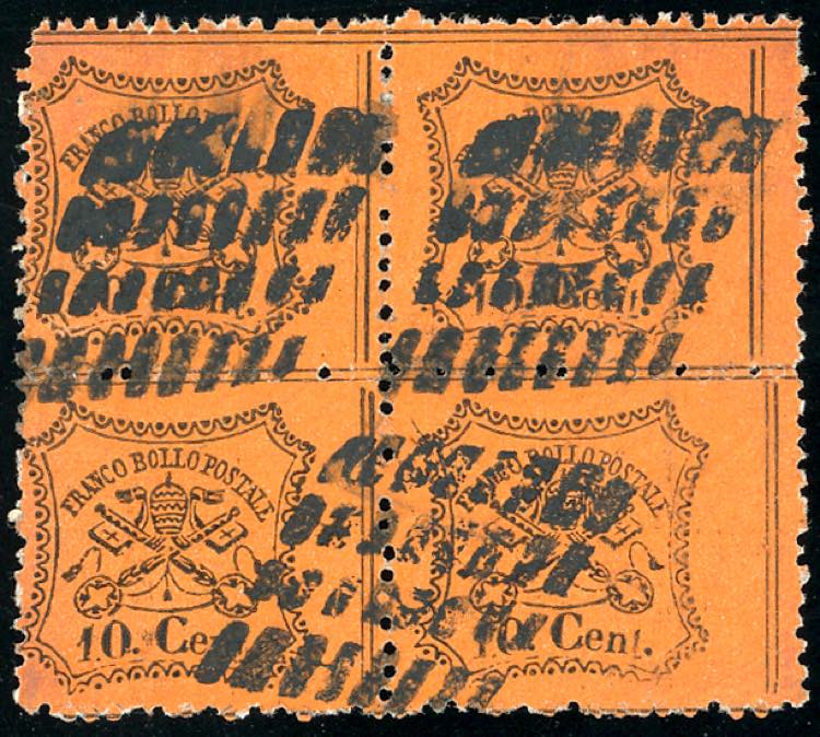 1867 - 10 cent. arancio vermiglio ... 