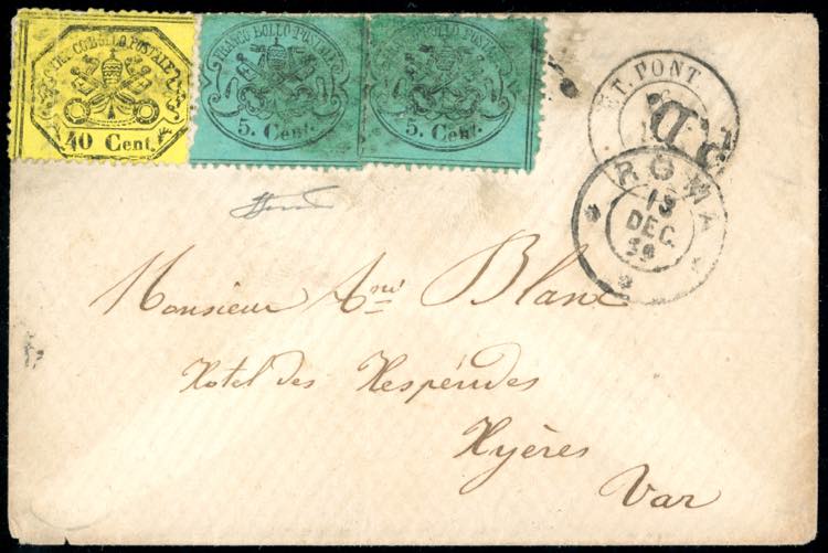 1869 - 40 cent. giallo limone, 5 ... 