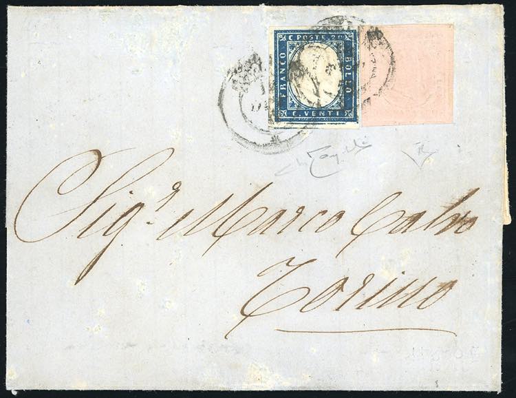 1859 - 40 cent. rosa chiaro, II ... 