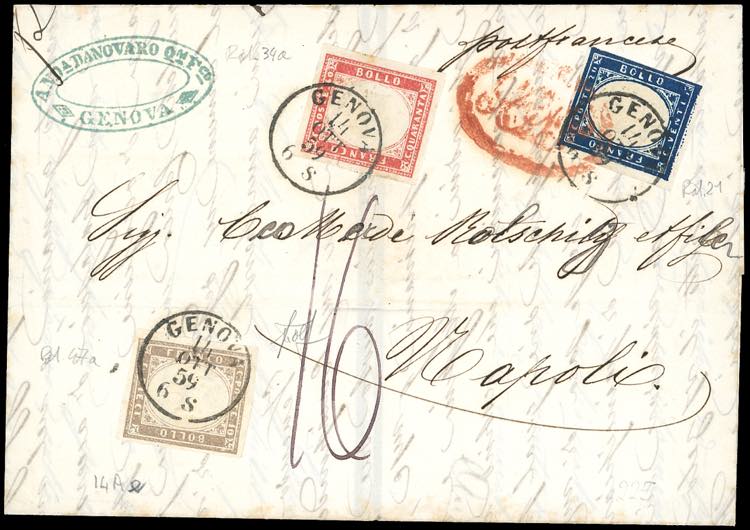 1859 - 10 cent. grigio brunastro, ... 