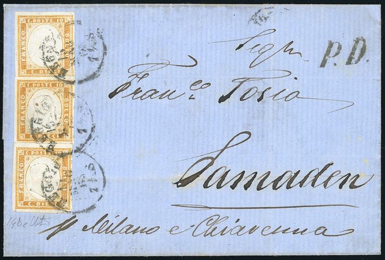 1863 - 10 cent. arancio ocra ... 