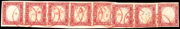 1863 - 40 cent. rosso carminio ... 