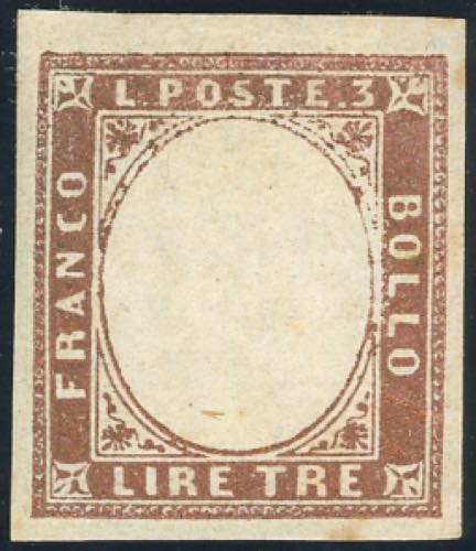 1861 - 3 lire rame vivo (18A), ... 
