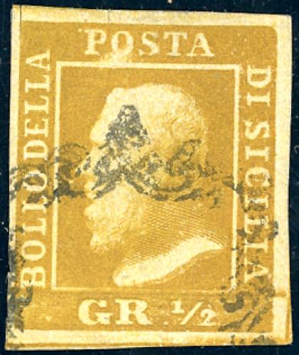 1859 - 1/2 grano giallo oliva, I ... 