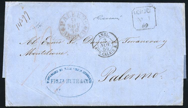 SICILIA-MESSICO 1859 - Lettera non ... 