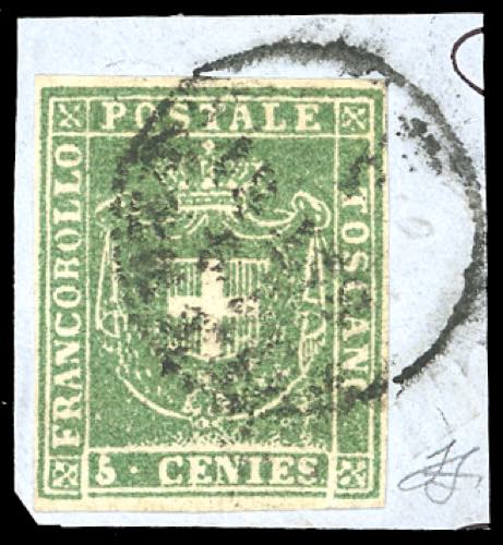 1860 - 5 cent. verde (18), ... 