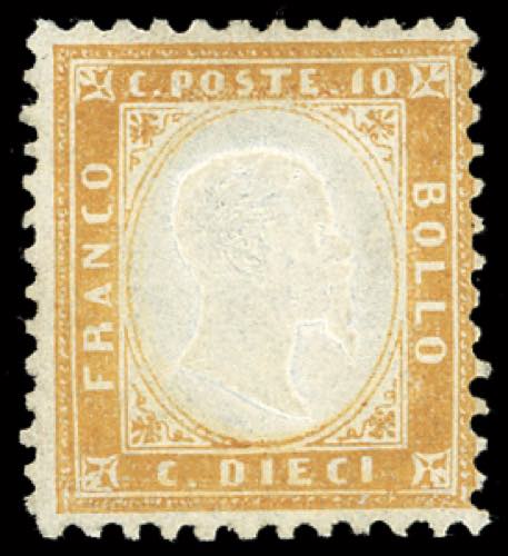 1862 - 10 cent. bistro arancio, ... 
