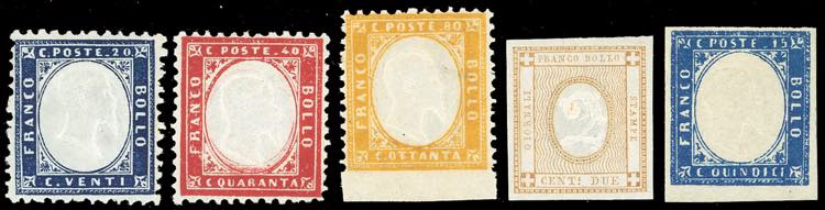 1862/1863 - 20, 40 e 80 cent. ... 