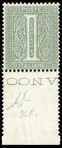 1863 - 1 cent. verde grigio ... 